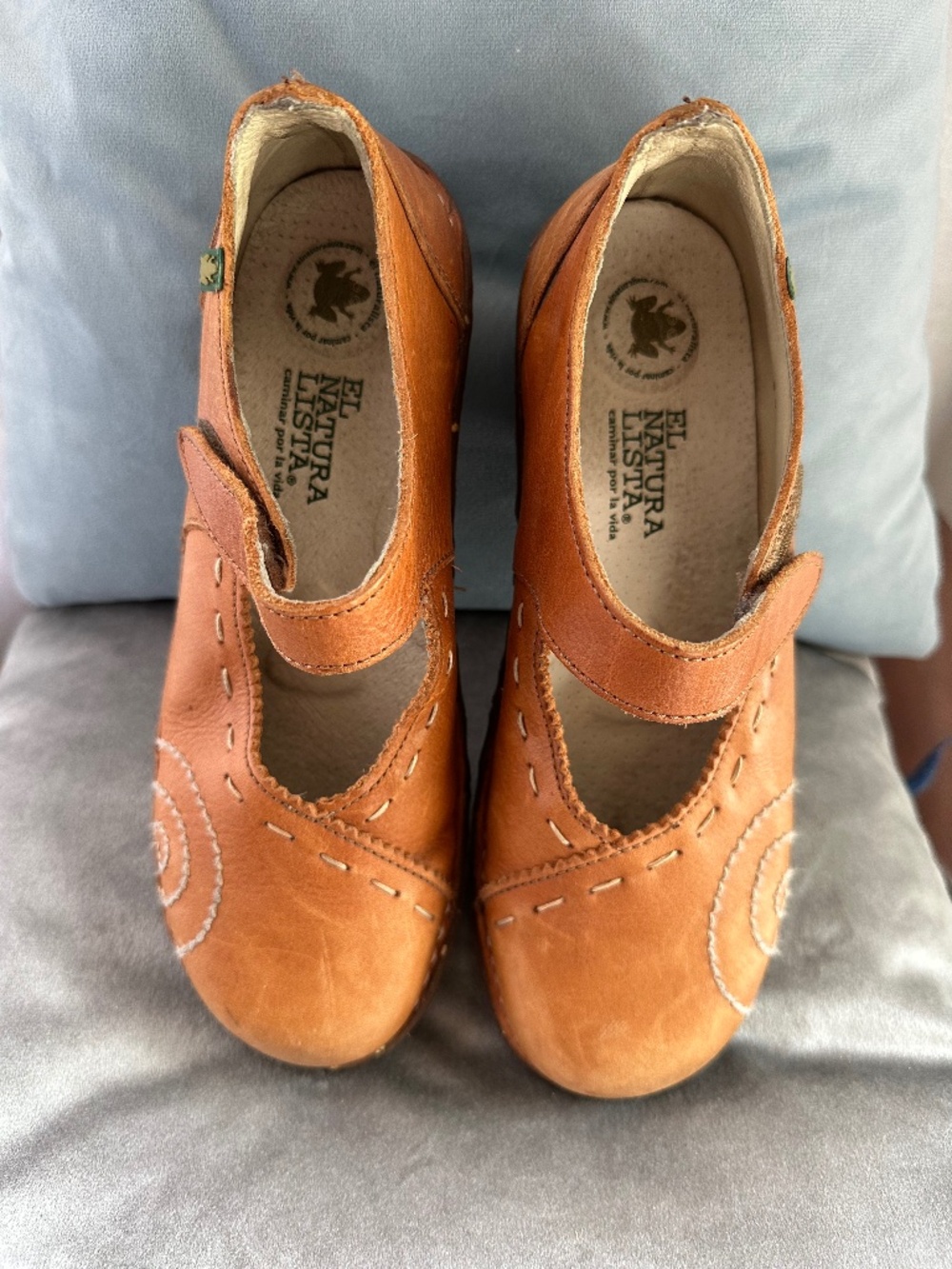 El Naturalista Yggdrasil leather spiral stitch Mary Janes size 39